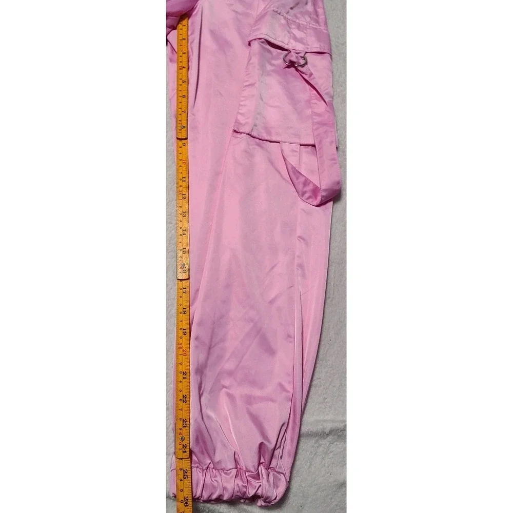 Forever 21 Pink Cargo Jogger Pants Womens Medium Elastic Waist Utility... - Picture 6 of 7